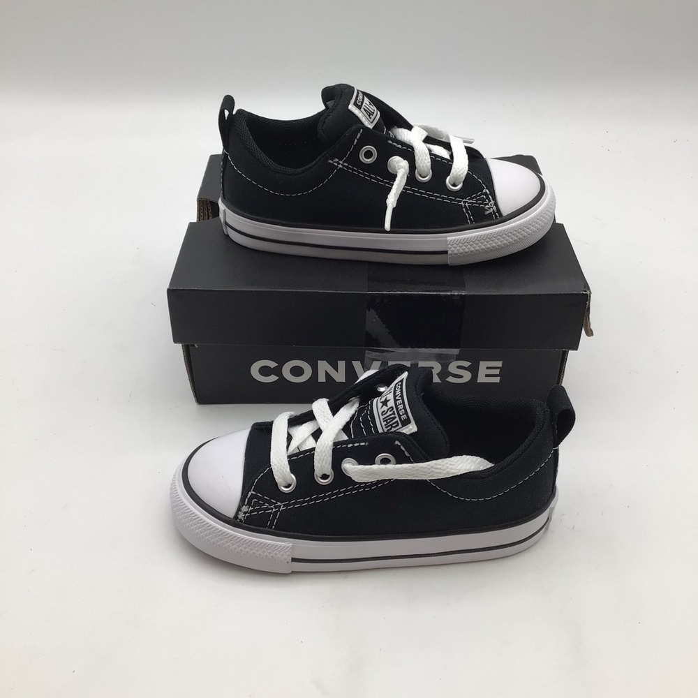 Converse All Star CTAS Street Infant Toddler Black White‎ Sneakers Shoes Size 8